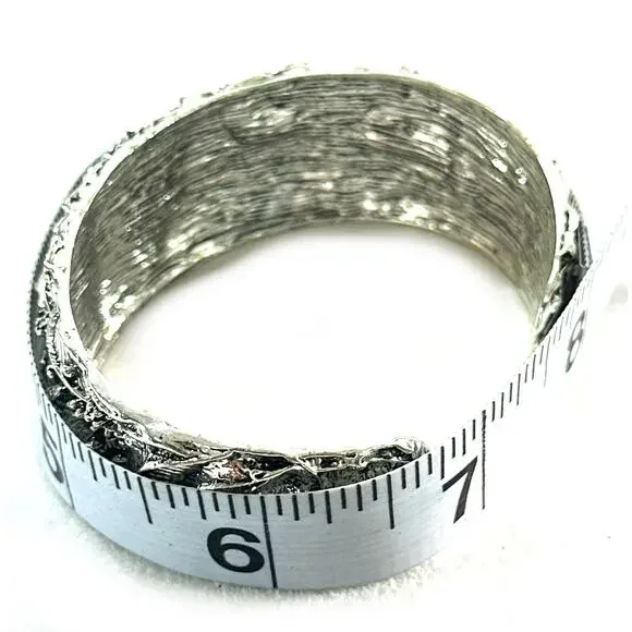 Faux Turquoise Stone Silver Open Bangle Cuff Bracelet Fashion Bracelet - Picture 4 of 5